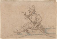 A Boy on a Sled