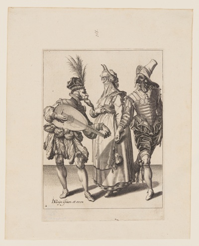 A Couple Addressed by a Lute Player, from The Masquerades