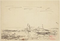 A Cove with a Sailboat