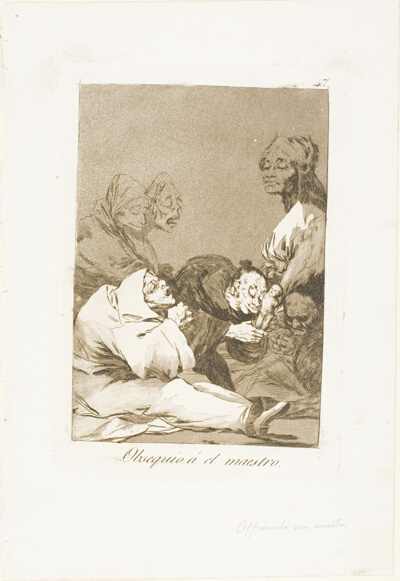 A Gift for the Master, plate 47 from Los Caprichos