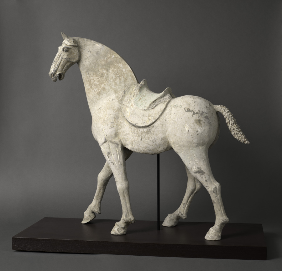 A Large Painted Striding Horse