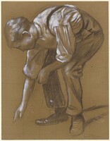 A Man Bending Over