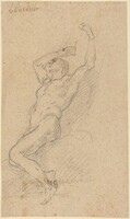 A Nude Man Chained to a Rock