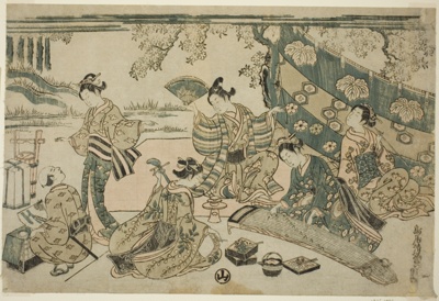 A picnic under cherry trees
