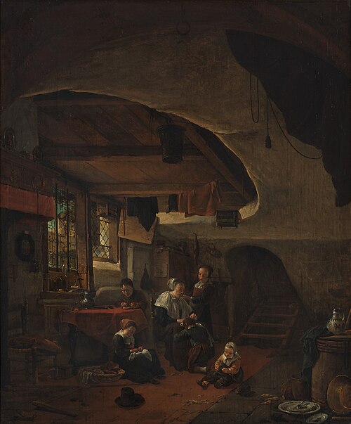 A rustic interior