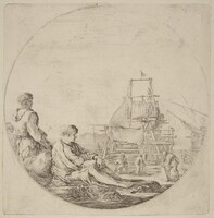 A Seated White Sailor and a Standing Black Sailor