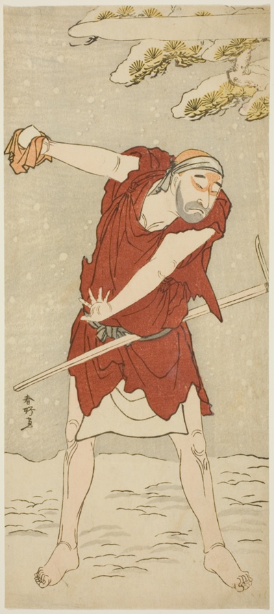 Actor Onoe Matsusuke I as a Mendicant Monk in “Courtesan: Kerria Roses at Ide” (“Keisei Ide no yamabuki”)