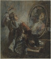 Actor Posing in Front of a Mirror