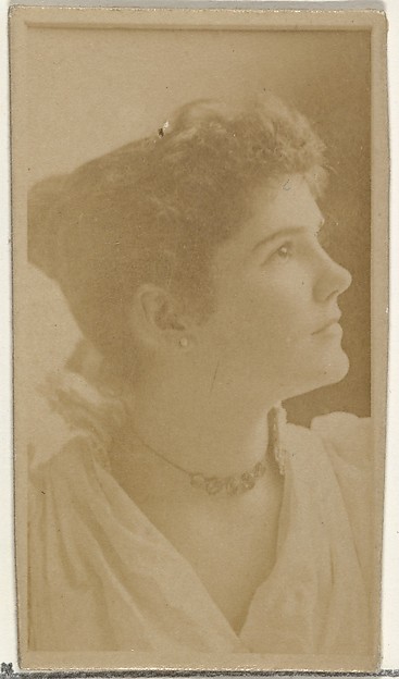 [Actress in profile], from the Actors and Actresses series (N145-8) issued by Duke Sons & Co. to promote Duke Cigarettes