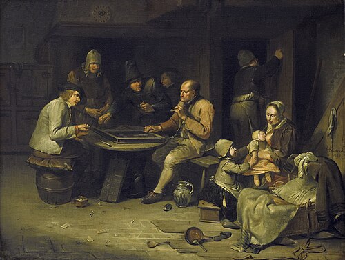 An inn with backgammon players