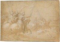 Ancient Roman Warriors Riding into Battle