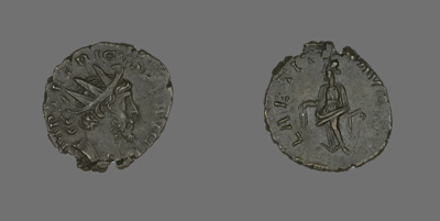 Antoninianus (Coin) Portraying Emperor Tetricus