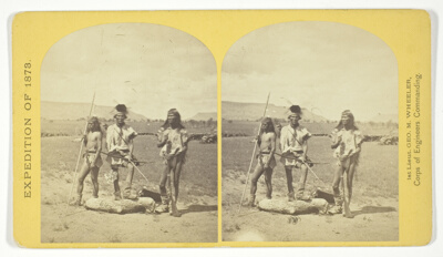 Apache Indians, as they appear ready for the war-path, No. 33 from the series "Geographical Explorations and Surveys West of the 100th Meridian"