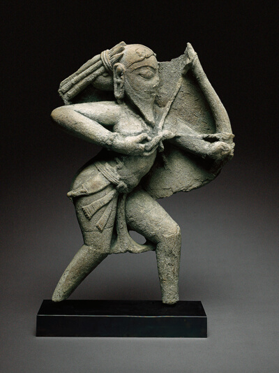 Archer Stringing a Bow