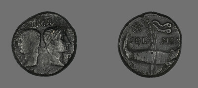 As (Coin) Portraying Augustus and Agrippa