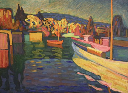 Autumn Landscape with Boats