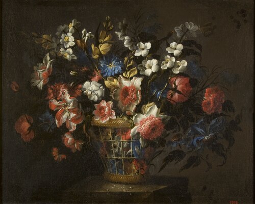 Basket with flowers