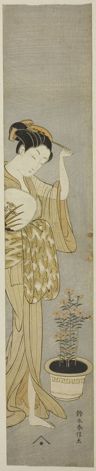 Beauty Adjusting her Hairpin