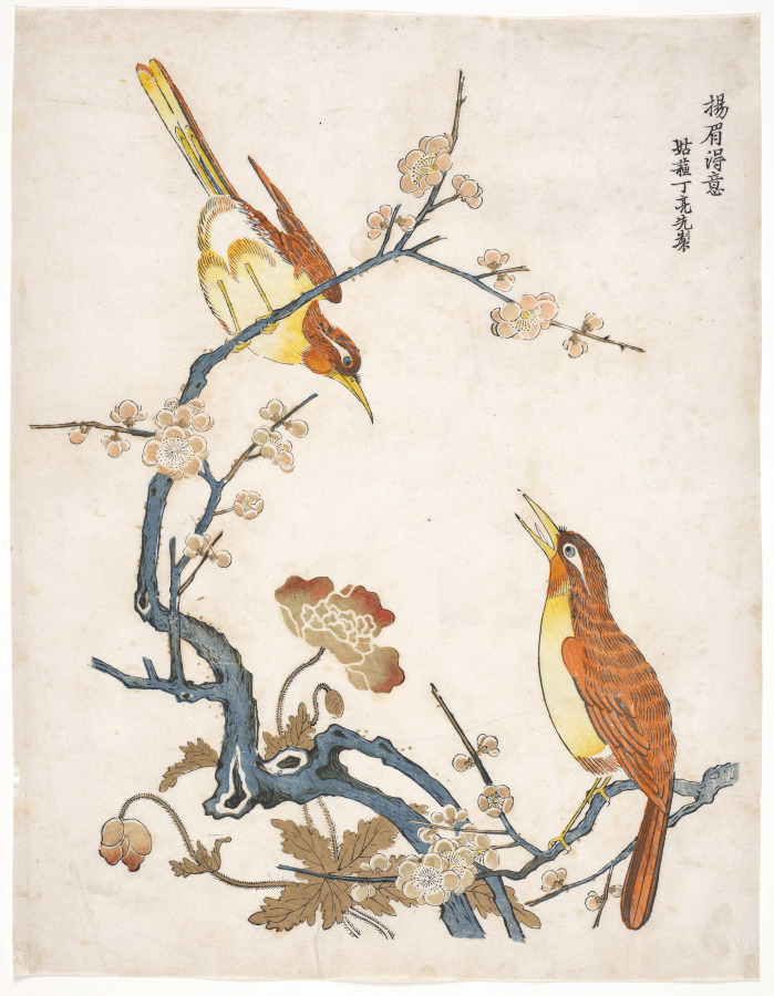 Birds on Plum Branches