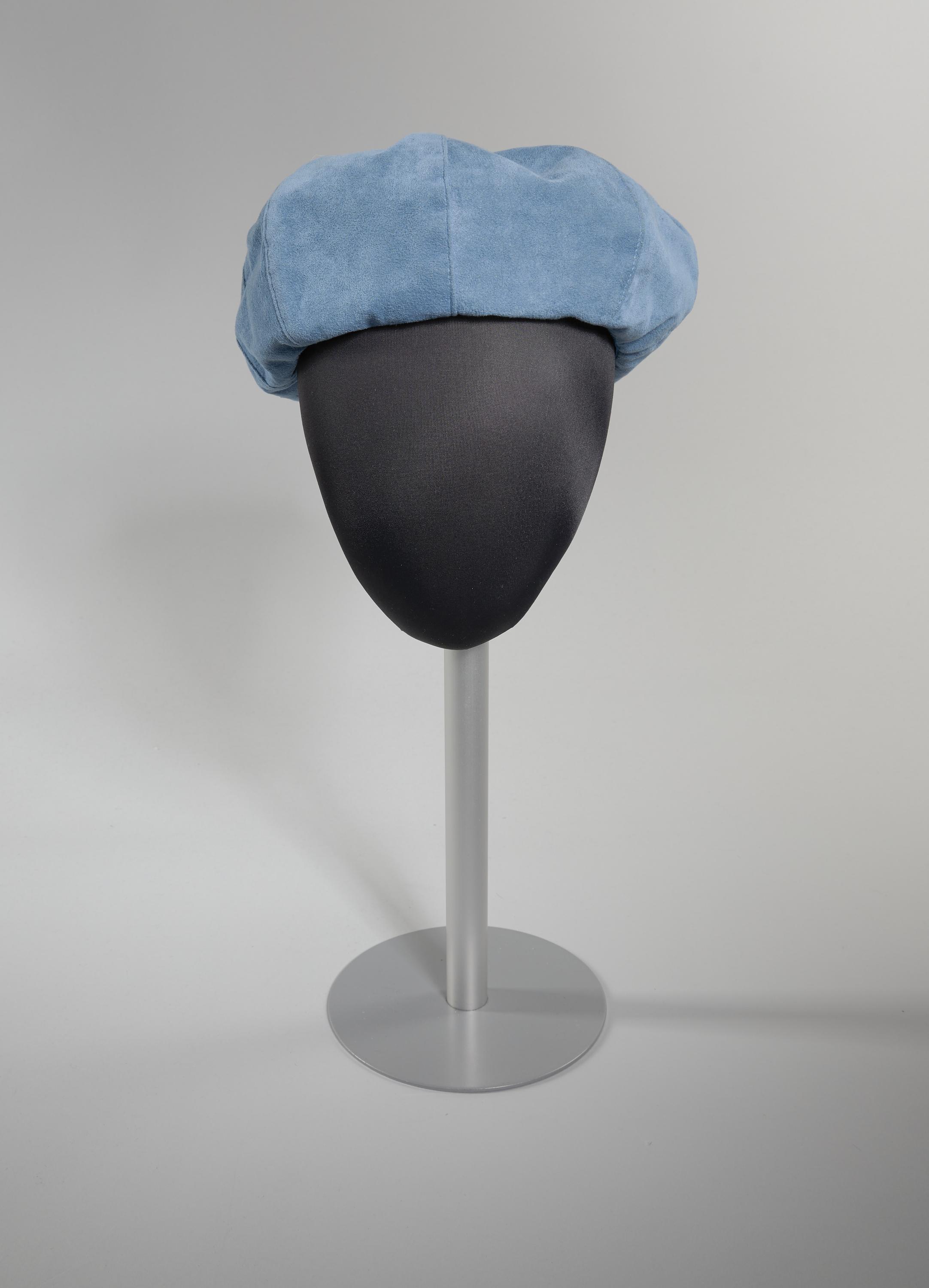 Blue suede beret
