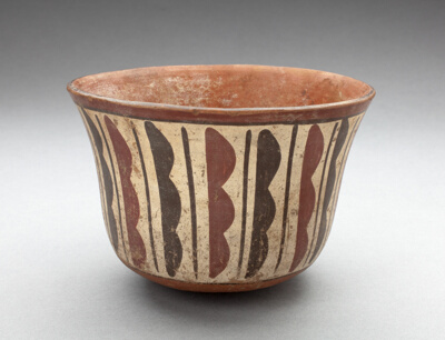 Bowl with Repeated Curved and Straight Vertical Motifs