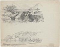 Bridge over Rocky Stream [top verso]