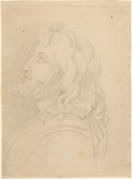 Bust of a Bearded Man Looking Up