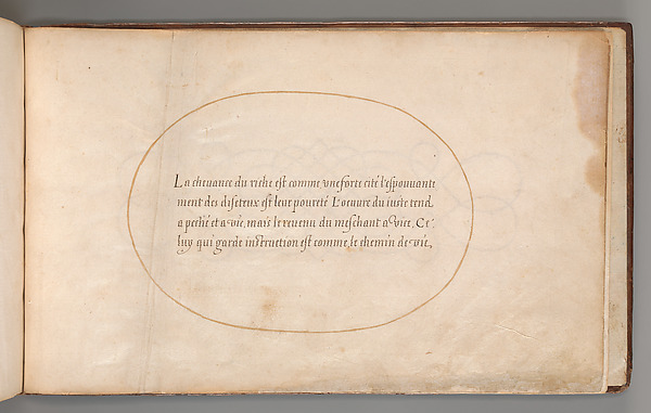 Calligraphic Exercise in French
