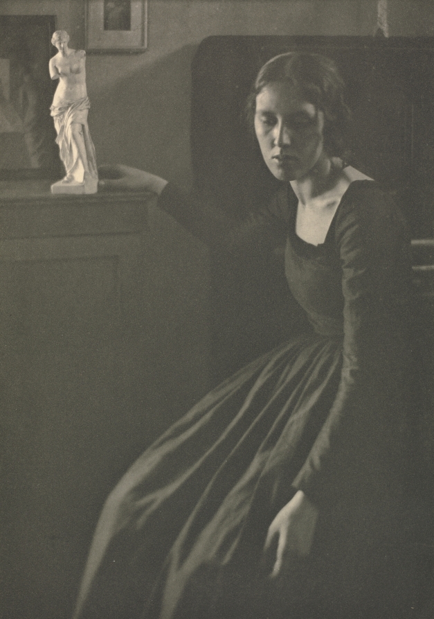 Camera Work: Lady in Black with Statuette