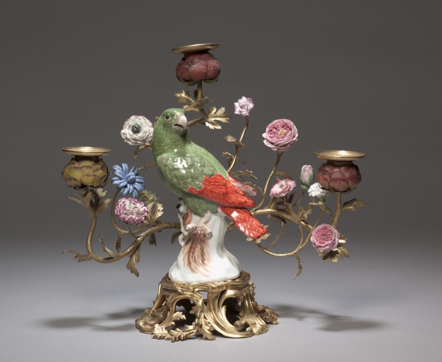Candelabras with Parrots