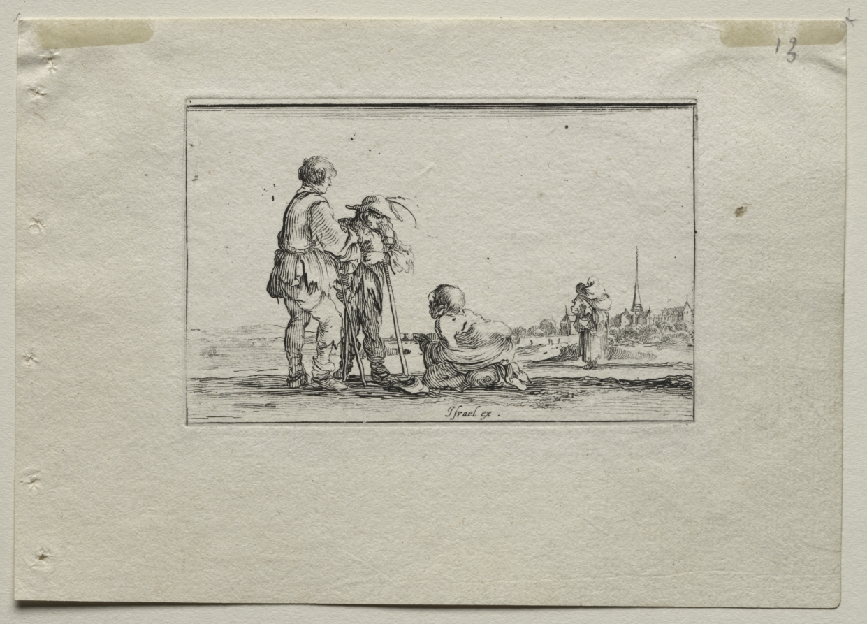 Caprices:  Two Standing Beggars and a Cripple