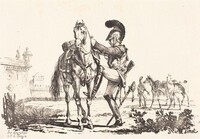 Carabinier Mounting a Horse