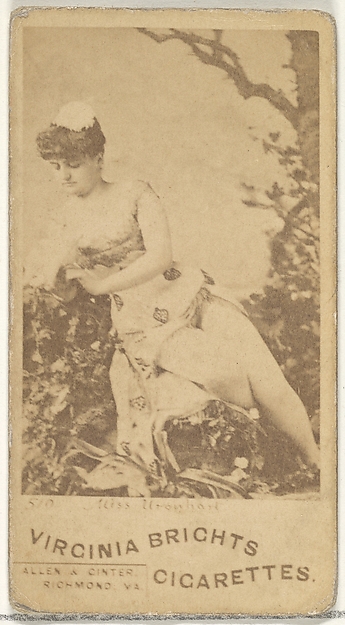 Card 510, Miss Urquhart, from the Actors and Actresses series (N45, Type 1) for Virginia Brights Cigarettes