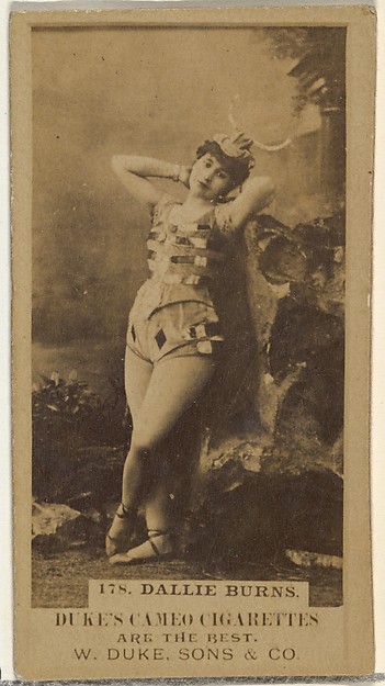 Card Number 178, Dallie Burns, from the Actors and Actresses series (N145-5) issued by Duke Sons & Co. to promote Cameo Cigarettes