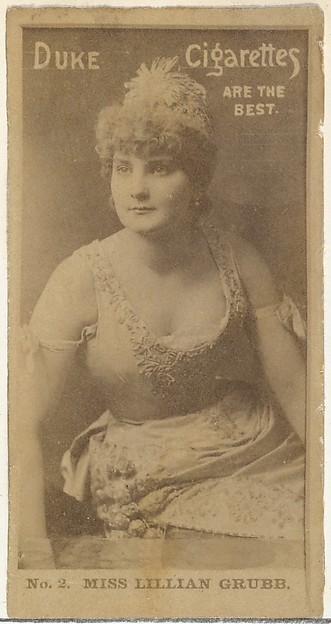 Card Number 2, Miss Lillian Grubb, from the Actors and Actresses series (N145-6) issued by Duke Sons & Co. to promote Duke Cigarettes