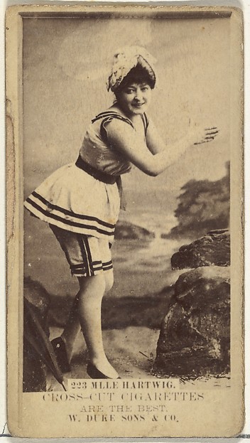 Card Number 223, Mlle. Hartwig, from the Actors and Actresses series (N145-3) issued by Duke Sons & Co. to promote Cross Cut Cigarettes
