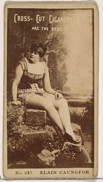 Card Number 227, Elain Caungfor, from the Actors and Actresses series (N145-2) issued by Duke Sons & Co. to promote Cross Cut Cigarettes