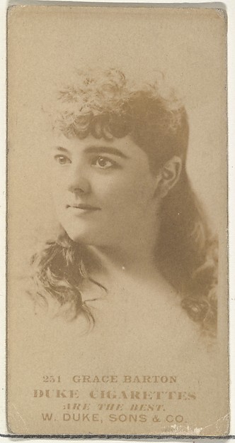 Card Number 251, Grace Barton, from the Actors and Actresses series (N145-7) issued by Duke Sons & Co. to promote Duke Cigarettes