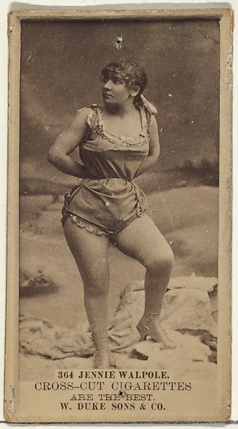 Card Number 364, Jennie Walpole, from the Actors and Actresses series (N145-3) issued by Duke Sons & Co. to promote Cross Cut Cigarettes