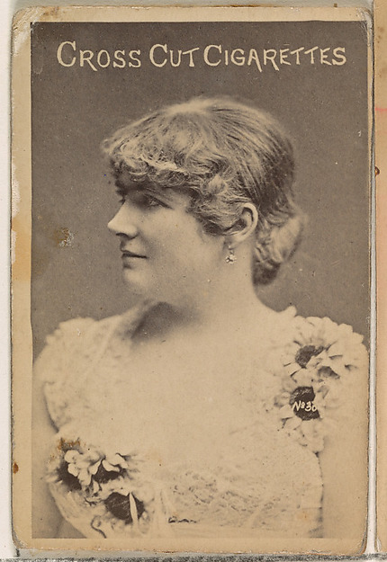 Card Number 38, from the Actors and Actresses series (N145-1) issued by Duke Sons & Co. to promote Cross Cut Cigarettes