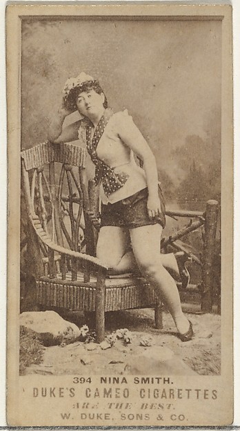 Card Number 394, Nina Smith, from the Actors and Actresses series (N145-5) issued by Duke Sons & Co. to promote Cameo Cigarettes