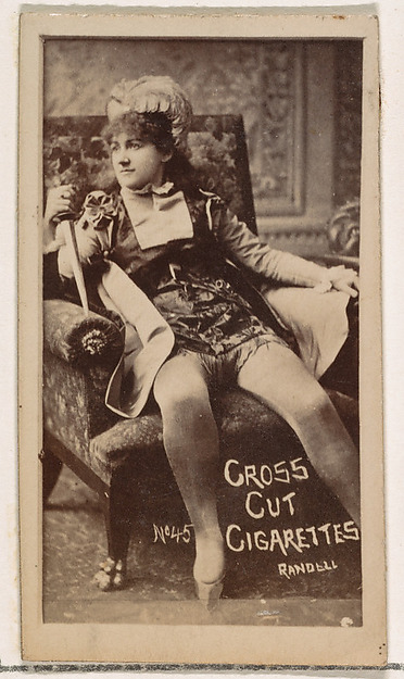 Card Number 45, Randall, from the Actors and Actresses series (N145-1) issued by Duke Sons & Co. to promote Cross Cut Cigarettes