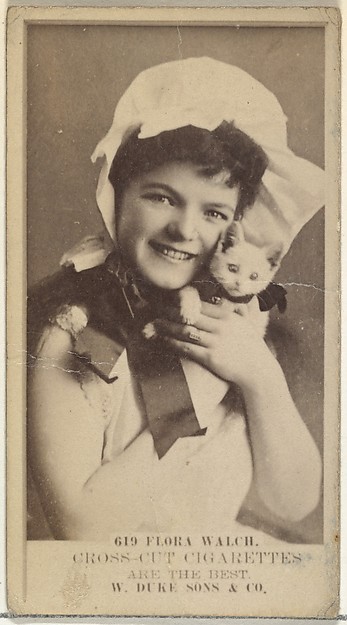 Card Number 619, Flora Walch, from the Actors and Actresses series (N145-3) issued by Duke Sons & Co. to promote Cross Cut Cigarettes