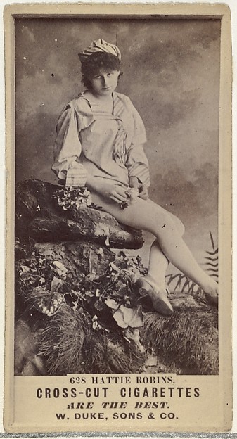 Card Number 628, Hattie Robins, from the Actors and Actresses series (N145-3) issued by Duke Sons & Co. to promote Cross Cut Cigarettes