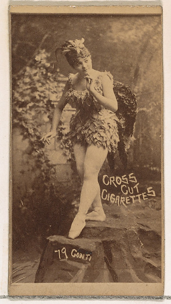 Card Number 79, Conti, from the Actors and Actresses series (N145-1) issued by Duke Sons & Co. to promote Cross Cut Cigarettes