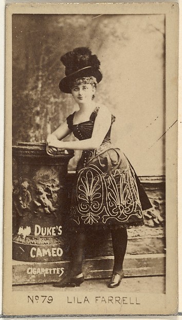Card Number 79, Lila Farrell, from the Actors and Actresses series (N145-4) issued by Duke Sons & Co. to promote Cameo Cigarettes