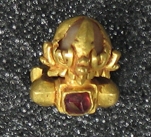 Cast Earring with Ruby
