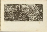 Cavalry Attack with Soldiers Fleeing