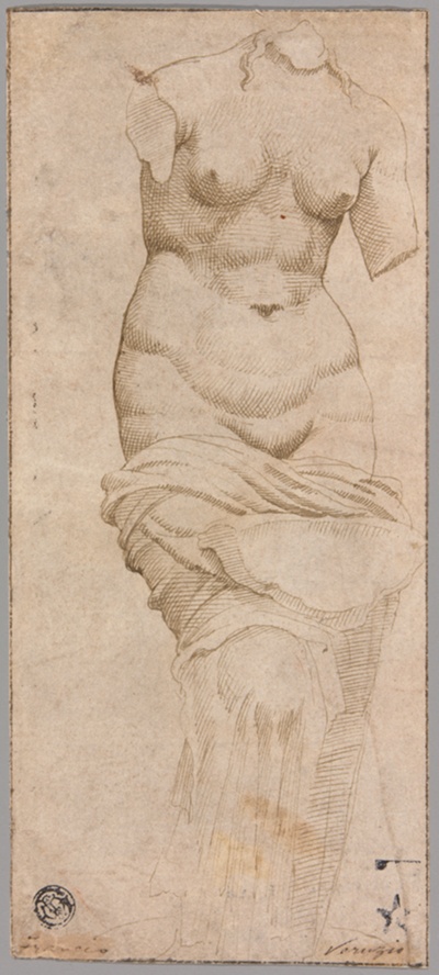 Celestial Venus (recto); Main Hall, Baths of Diocletian (verso)