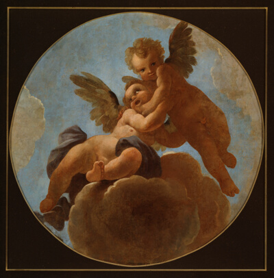 Cherubs Floating on a Cloud